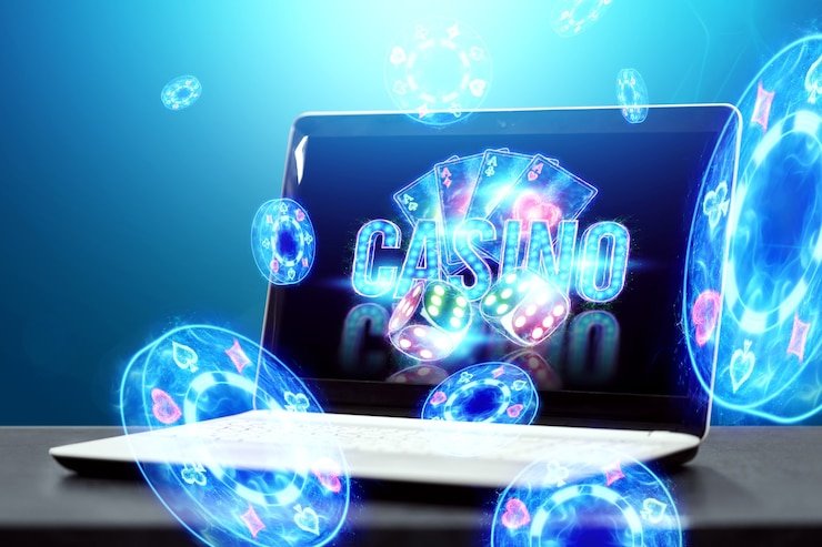 Simbol gembok dan data terenkripsi yang menggambarkan privasi dan keamanan platform
